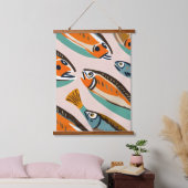 イワシ 吊り下げ型タペストリー (寝室)