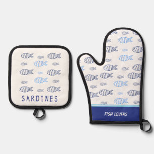 イワシ 鍋つかみ&鍋敷きセット