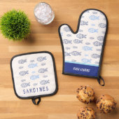 イワシ 鍋つかみ&鍋敷きセット (トップダウン)