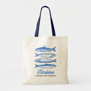 イワシLisbon魚市場トートバッグ トートバッグ