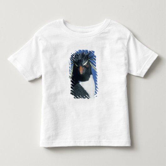 イワトビペンギン (Eudyptes chrysocome) トドラーTシャツ (正面)