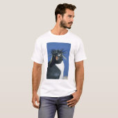 イワトビペンギン (Eudyptes chrysocome) Tシャツ (正面フル)