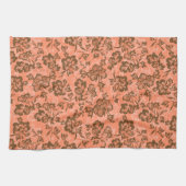 イワラニヴィンテージハワイアンパパイヤフローラ キッチンタオル (横)