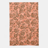 イワラニヴィンテージハワイアンパパイヤフローラ キッチンタオル (縦)