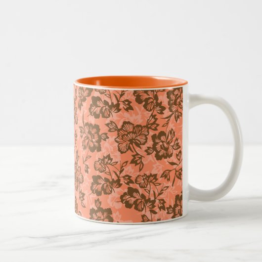 イワラニヴィンテージハワイアンパパイヤフローラ ツートーンマグカップ (右)