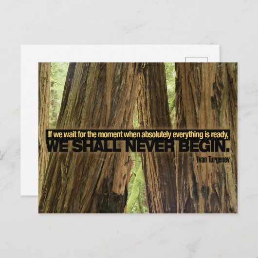 イワン感動的ターゲネフ引用文"準備完了" ポストカード (正面/裏面)