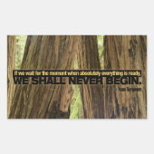 イワン感動的ターゲネフ引用文"準備完了" 長方形シール (正面)