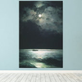 イワン・アイヴァゾフスキーブラックシーアットナイト キャンバスプリント (インサイチュ (ウッドフロア))