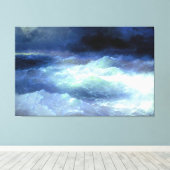 イワン・アイヴァゾフスキー – 波の中(1898) キャンバスプリント (インサイチュ (ウッドフロア))