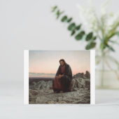 イワン・クラムスコイ – ワイルダネスのキリスト – ファインアート ポストカード (スタンド正面)