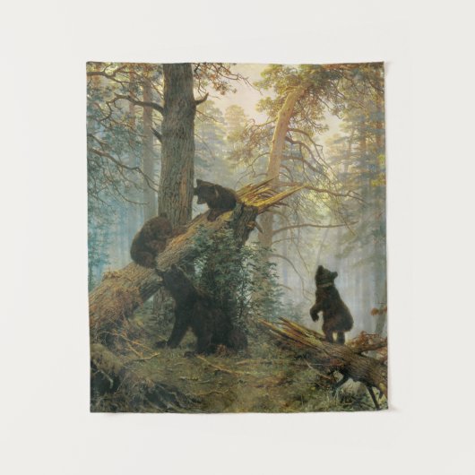 イワン・シーシキン – 朝松の森(1889) タペストリー (正面)