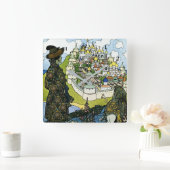 イワン·ビリビン『ツァル物語』 スクエア壁時計 (ホーム)