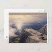 イワンAivazovskyヴィンテージ水絵を描船の古い ポストカード (正面/裏面)