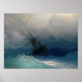 イワンAivazovsky - Ship On Stormy Sea ポスター (正面)