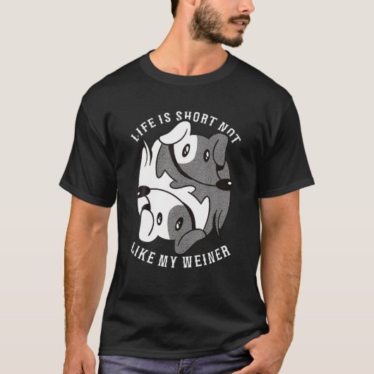 インおもしろいヤンドッグダッシュント引用文 Tシャツ (正面)