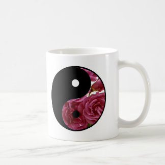 インおよびヤンの花柄 コーヒーマグカップ