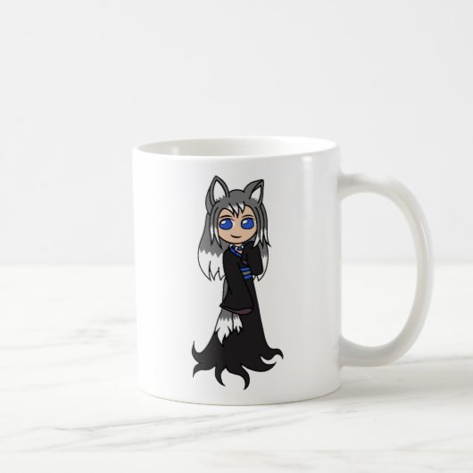 インおよびヤンキツネの女の子(Kitsune) コーヒーマグカップ (右)