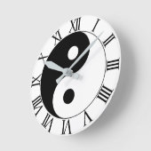 インおよびヤン ラウンド壁時計 (傾斜)