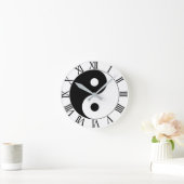 インおよびヤン ラウンド壁時計 (ホーム)