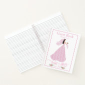 「インかわいらしピンク」ブライダルシャワーゲストブック ノートブック (内部)
