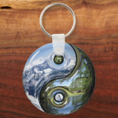 インとヤンあなたのモノグラムと惑星の地球 キーホルダー (正面)