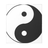 インとヤンやる気を起こさせる哲学的シンボル ノートパッド (正面)