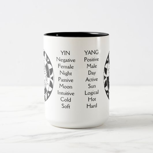 インとヤンアジアのシンボル意味マグ ツートーンマグカップ (中央)