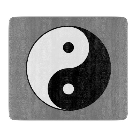 インとヤンシンボル(道教中国の太二) カッティングボード (正面)
