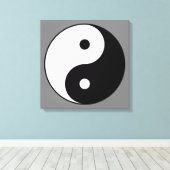 インとヤンシンボル(道教中国の太二) キャンバスプリント (インサイチュ (ウッドフロア))