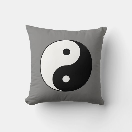 インとヤンシンボル(道教中国の太二) クッション (正面)