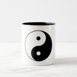 インとヤンシンボル(道教中国の太二) ツートーンマグカップ