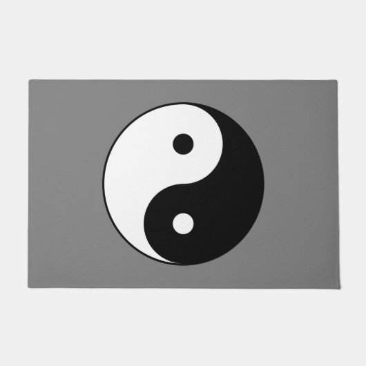 インとヤンシンボル(道教中国の太二) ドアマット (正面)