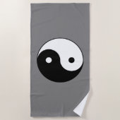 インとヤンシンボル(道教中国の太二) ビーチタオル (正面)