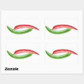 インとヤンチリペッパー 長方形シール (シート)