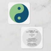 インとヤンバランスホリスティックウェルネスセラピー スクエア名刺 (正面/裏面)