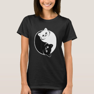 インとヤンペットキャット白黒猫の動物の愛 Tシャツ