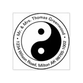 インとヤン円形アドレス ラバースタンプ (インプリント)