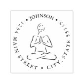 インとヤン平和瞑想リターンラベル セルフインキングスタンプ (デザイン)