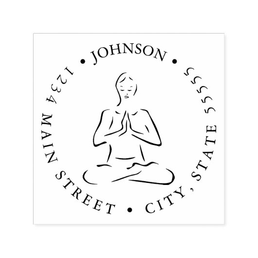 インとヤン平和瞑想リターンラベル セルフインキングスタンプ (デザイン)