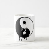 インとヤン白黒溶絵を描解滴ブラシ コーヒーマグカップ (中央)