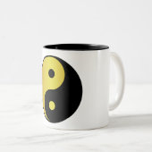インとヤン記号 |金ゴールドアジア哲学zen ツートーンマグカップ (正面右)
