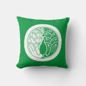 インとヤン輪に日本のイチョウを抱く クッション (正面)