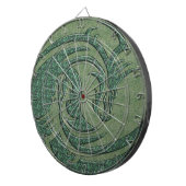 インとヤン黄色と赤のドラゴン ダーツボード (正面右)