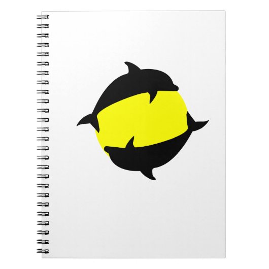 インと可愛いイルカを太陽に ノートブック (正面)