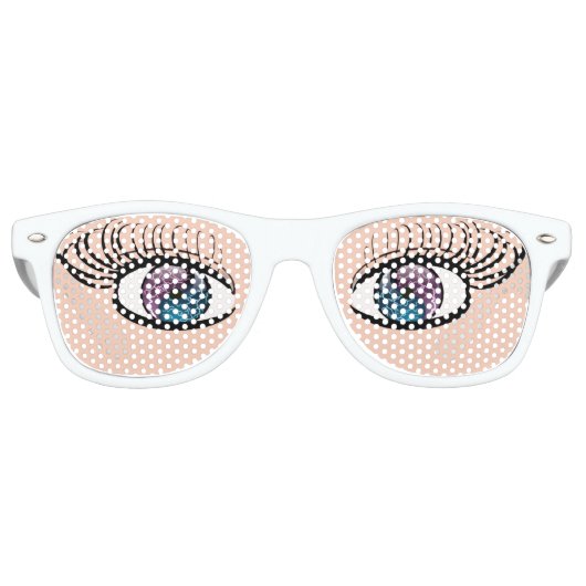 インと楊眼球付き眼鏡 レトロサングラス (正面)