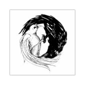 インと楊鳩とクロウバードアートゴムスタンプ ラバースタンプ (インプリント)