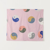 インと陽のシームレスパターン、繰り返しスピリチュアル タペストリー (正面(横))