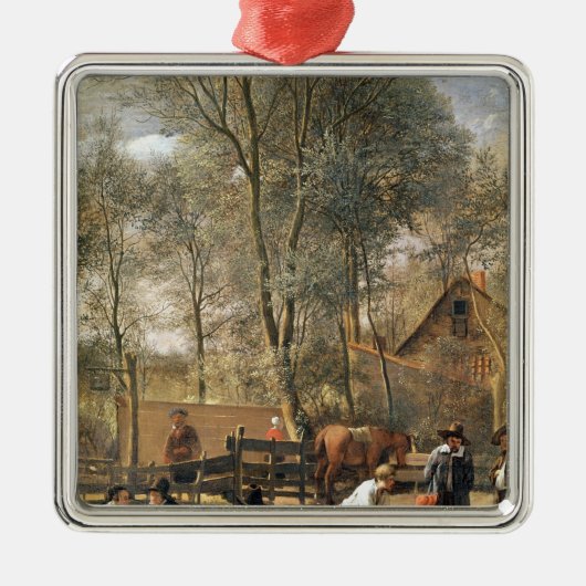 インの外のSkittleプレーヤー、c.1660-63 メタルオーナメント (正面)