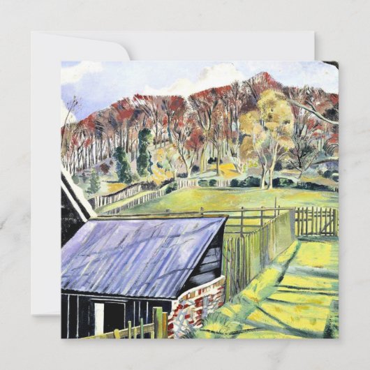 インの後ろ、ランドスケープ絵画ズ・バイ・ポール・ナッシュ カード (正面)