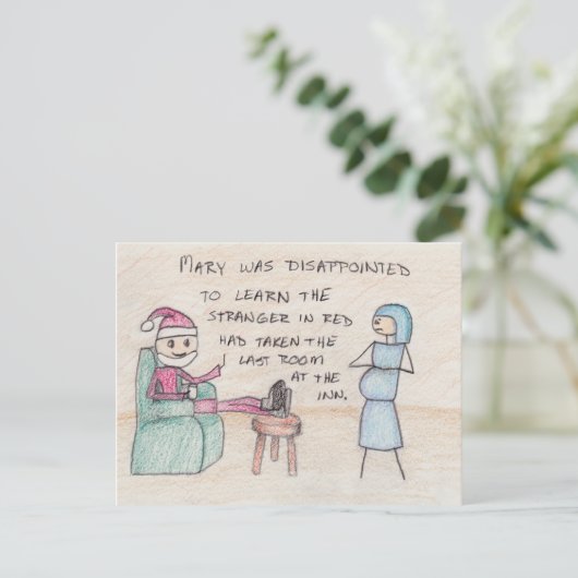 "インの部屋無し"の郵便はがき ポストカード (スタンド正面)